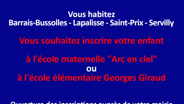 Inscription scolaire 2023-2024